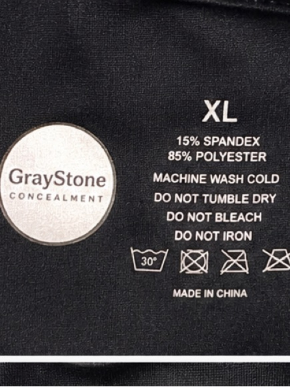 GrayStone Concealment Black CCW Compression Holster Tank Top Women’s XL - Picture 4 of 12